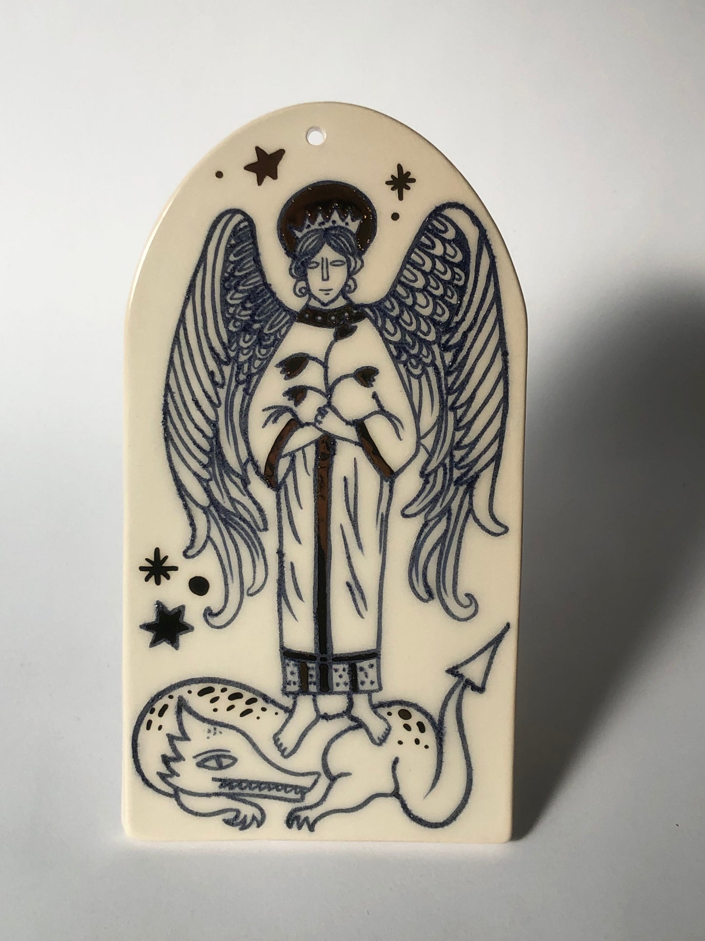 Saint Gabriel ceramic charm