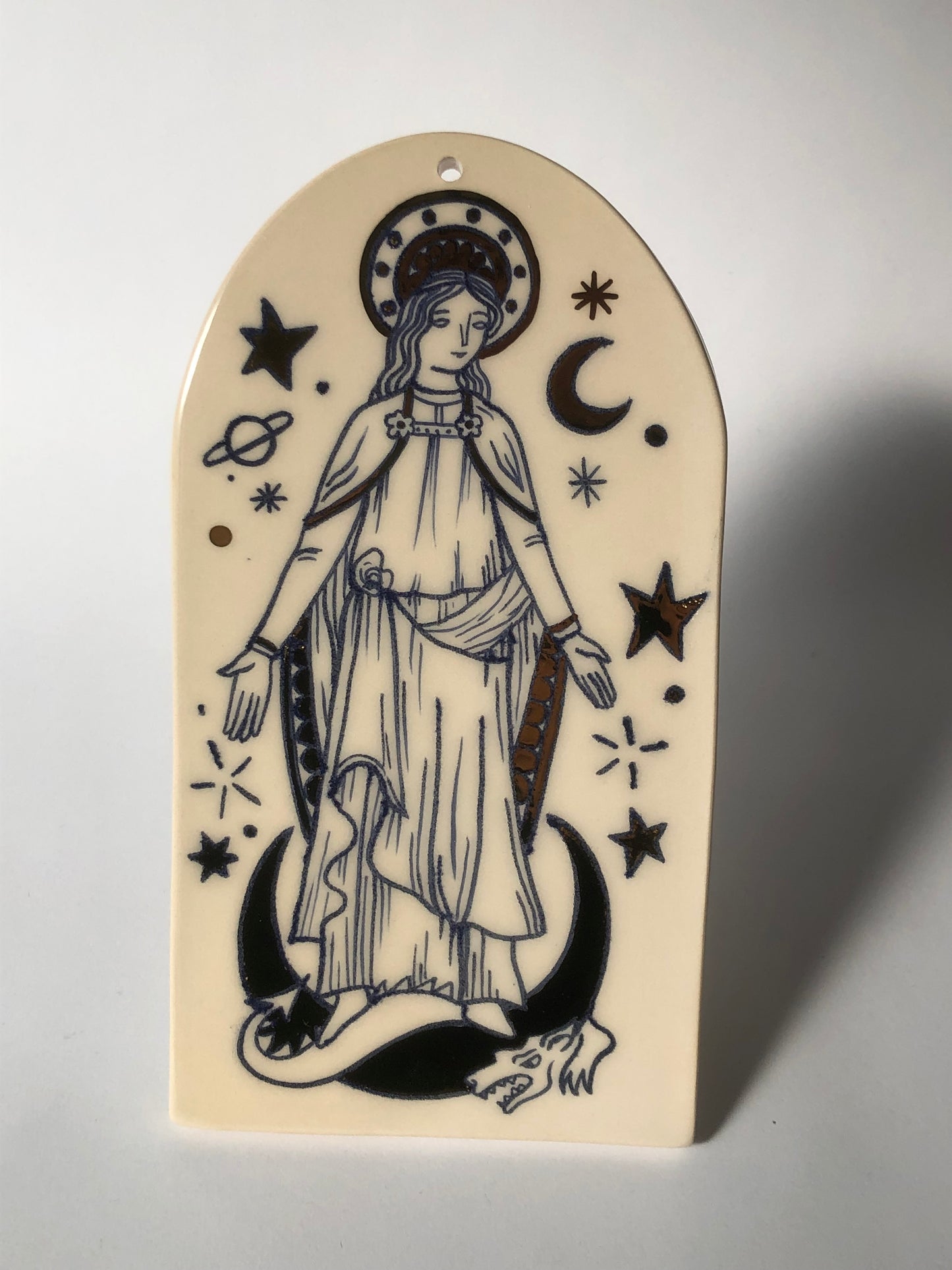 santa mariña/saint Margaret ceramic charm