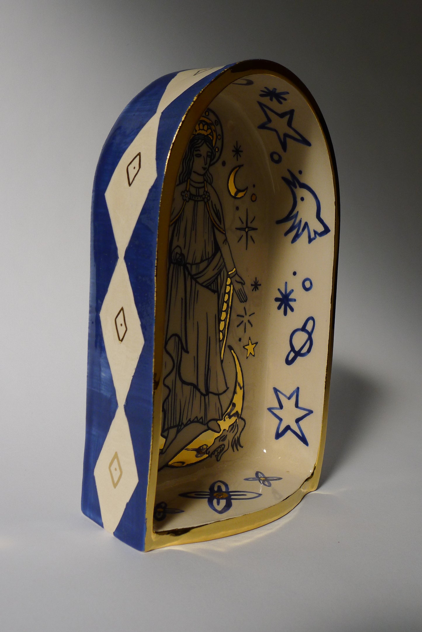 santa Mariña/saint Margaret ceramic altar