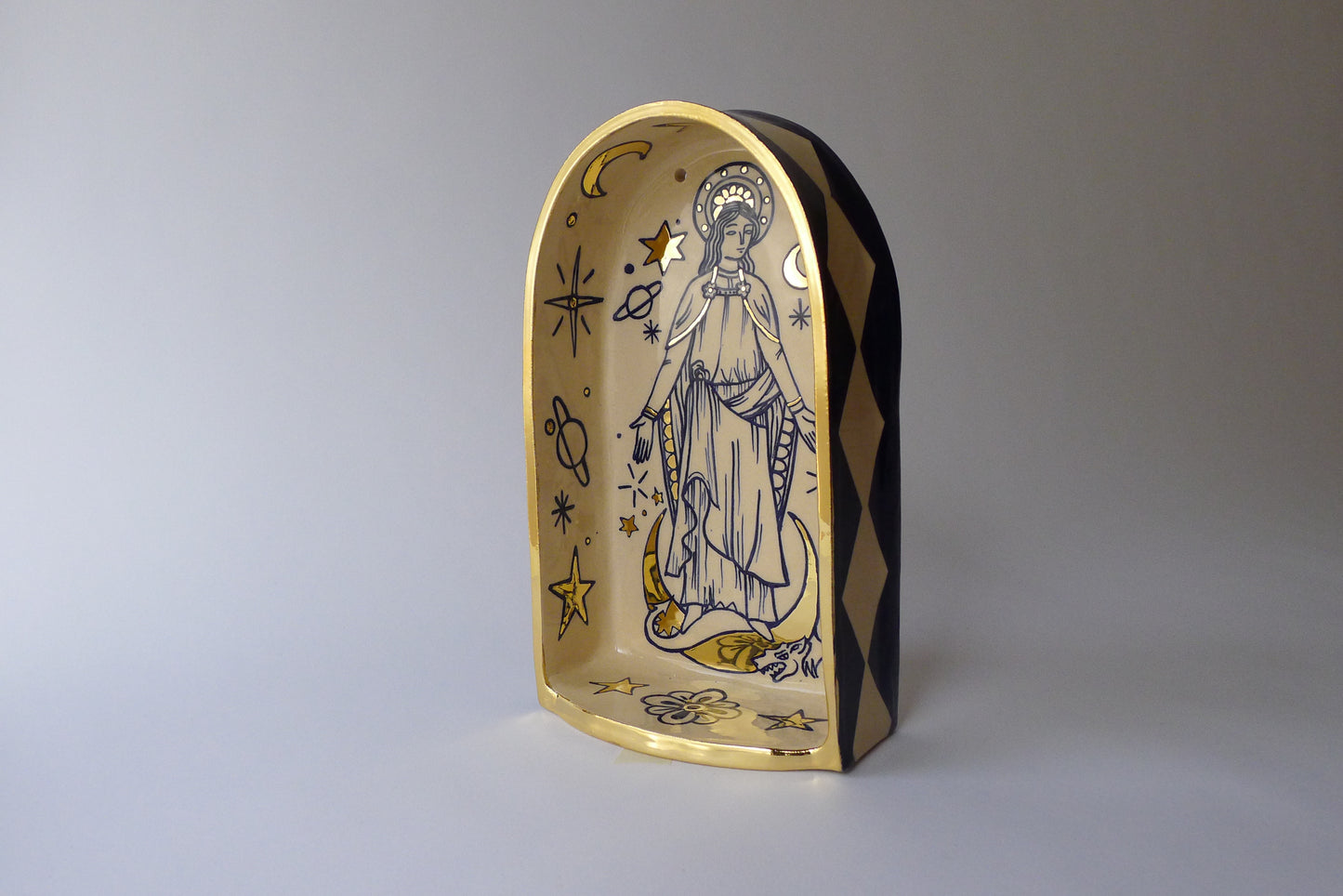 santa Mariña/saint Margaret ceramic altar