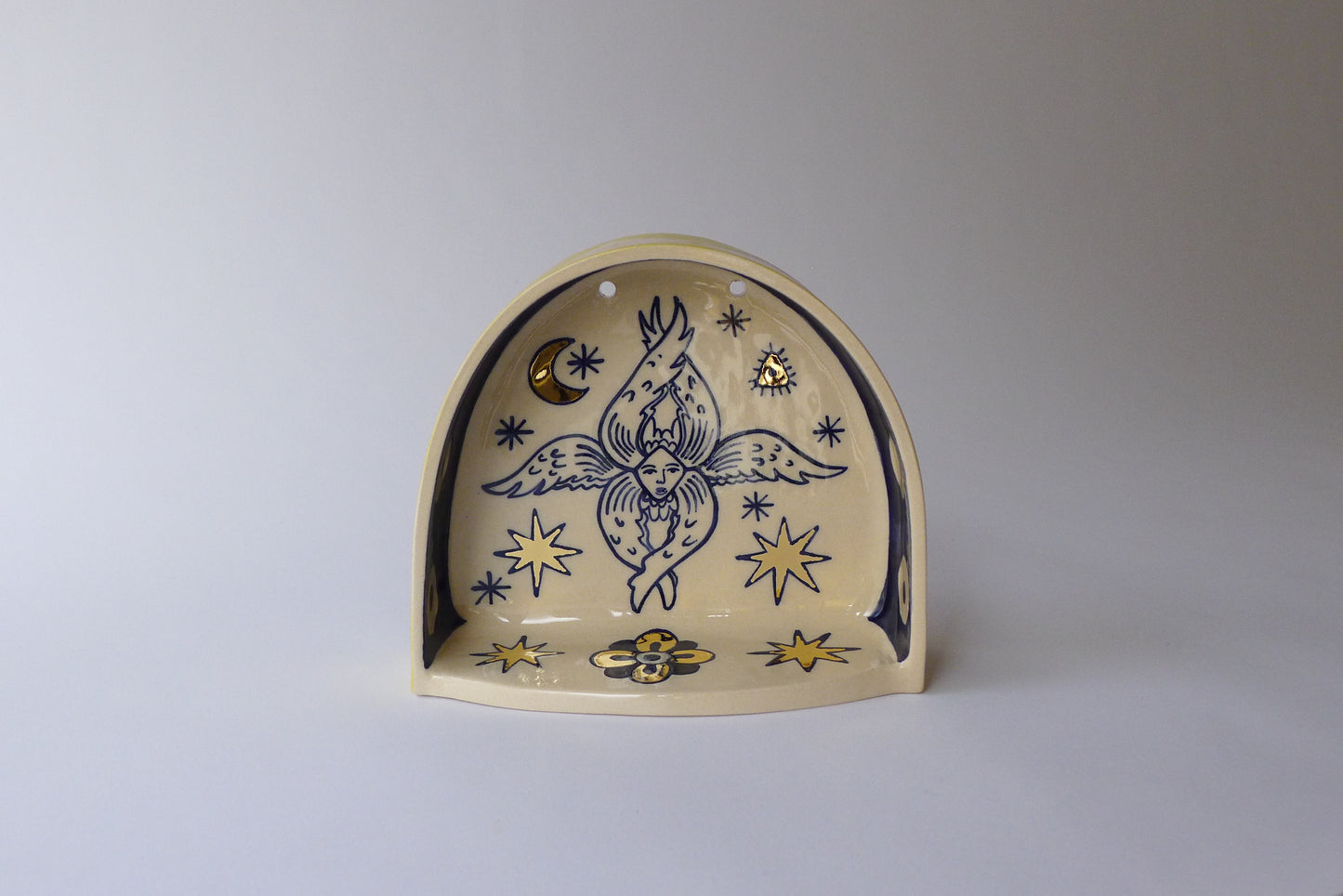 Biblically accurate angel ceramic shrine