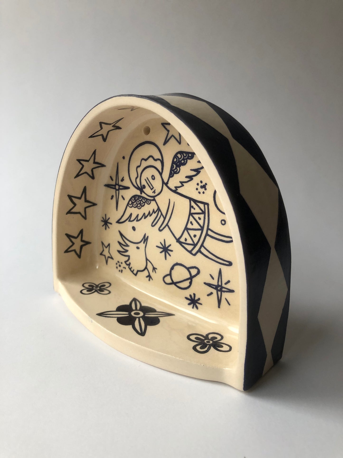 Altar de cerámica del ángel guardián 