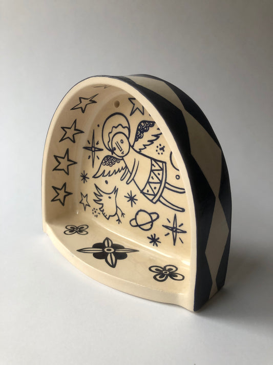 Altar de cerámica del ángel guardián 