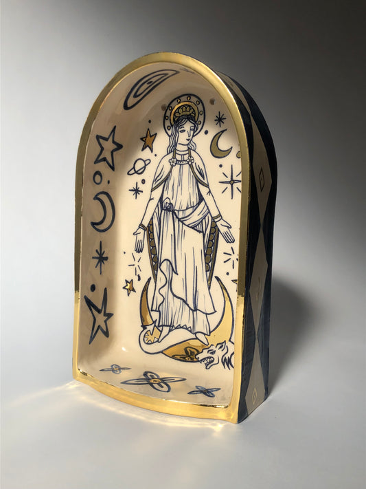 santa Mariña/saint Margaret ceramic altar