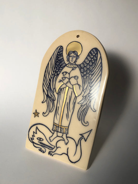 Saint Gabriel ceramic charm