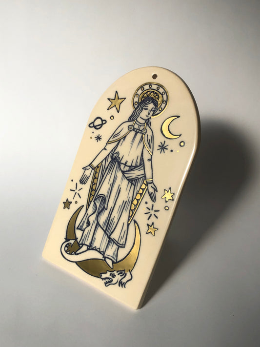 santa Mariña/saint Margaret ceramic charm