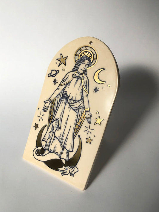 santa Mariña/saint Margaret ceramic charm