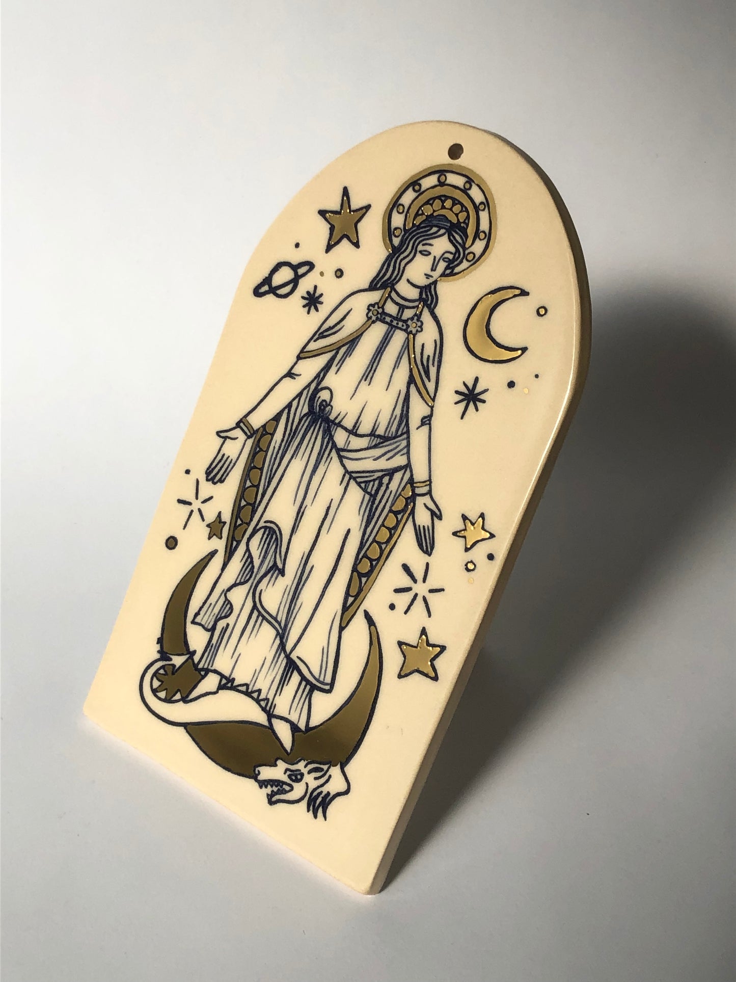 santa mariña/saint Margaret ceramic charm