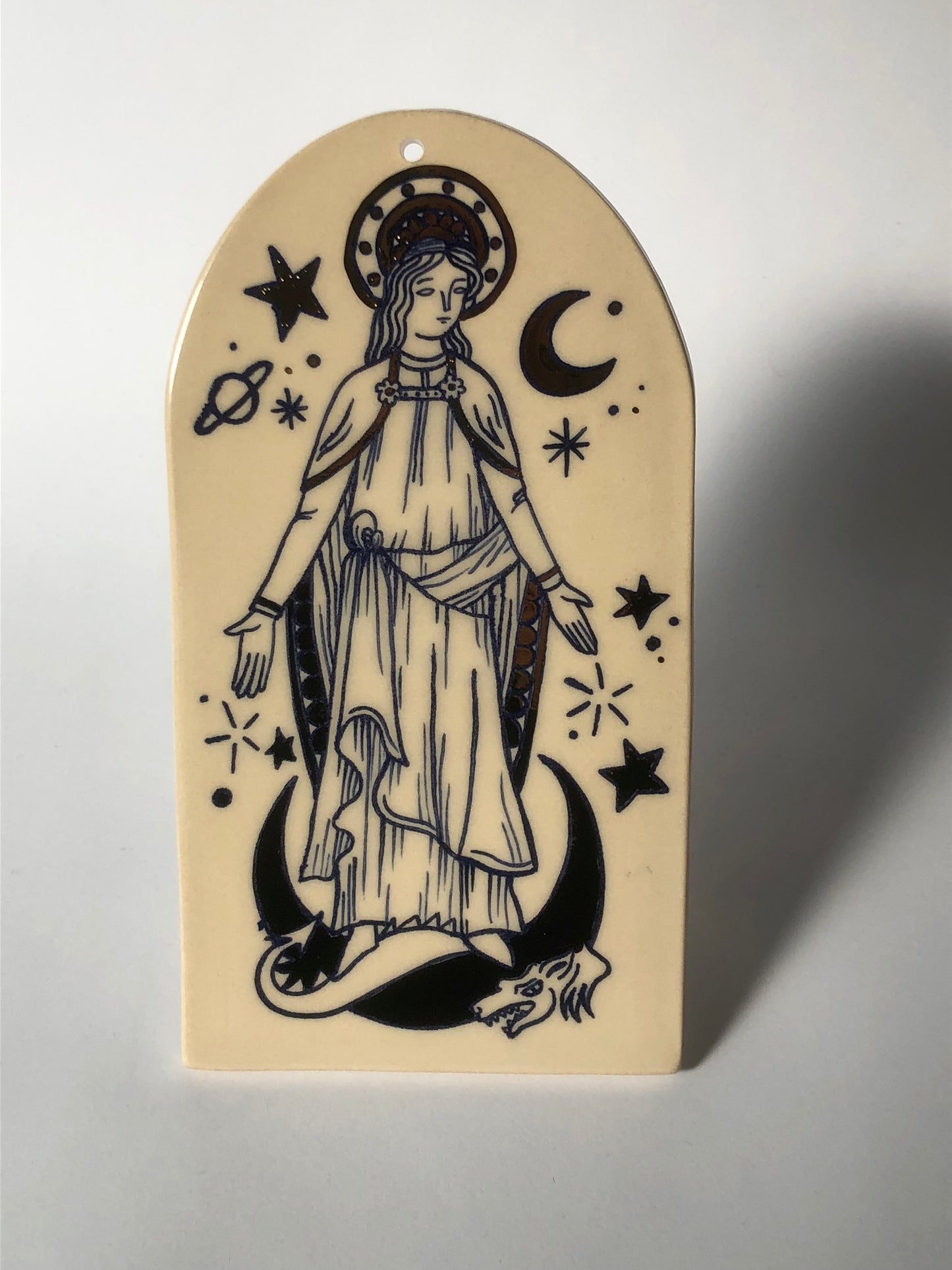 santa mariña/saint Margaret ceramic charm