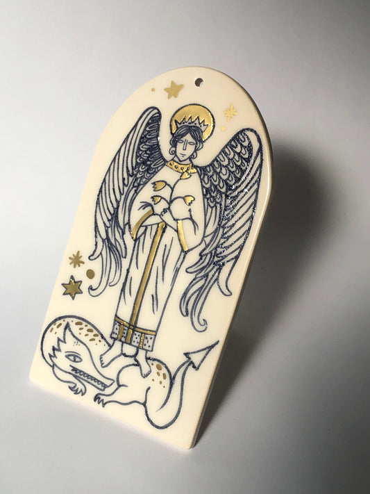 Saint Gabriel ceramic charm