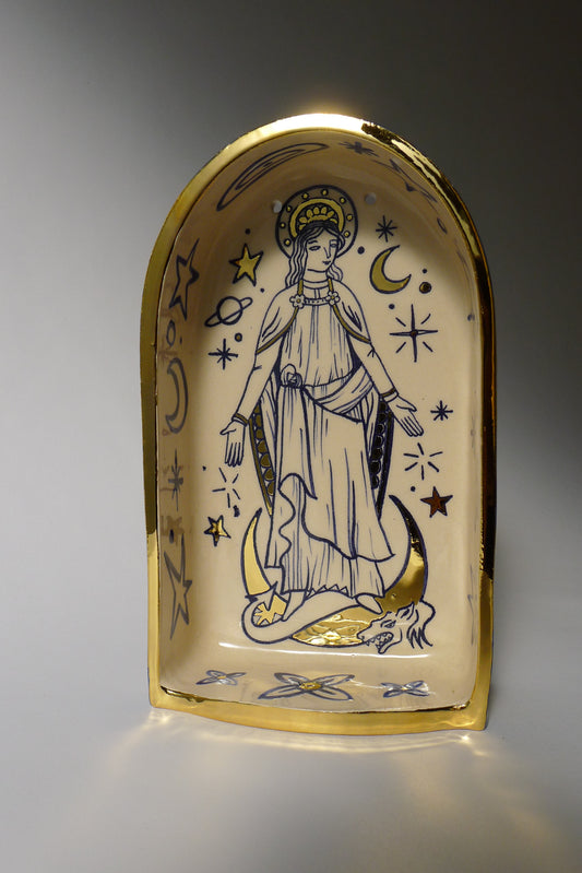 santa Mariña/saint Margaret ceramic altar