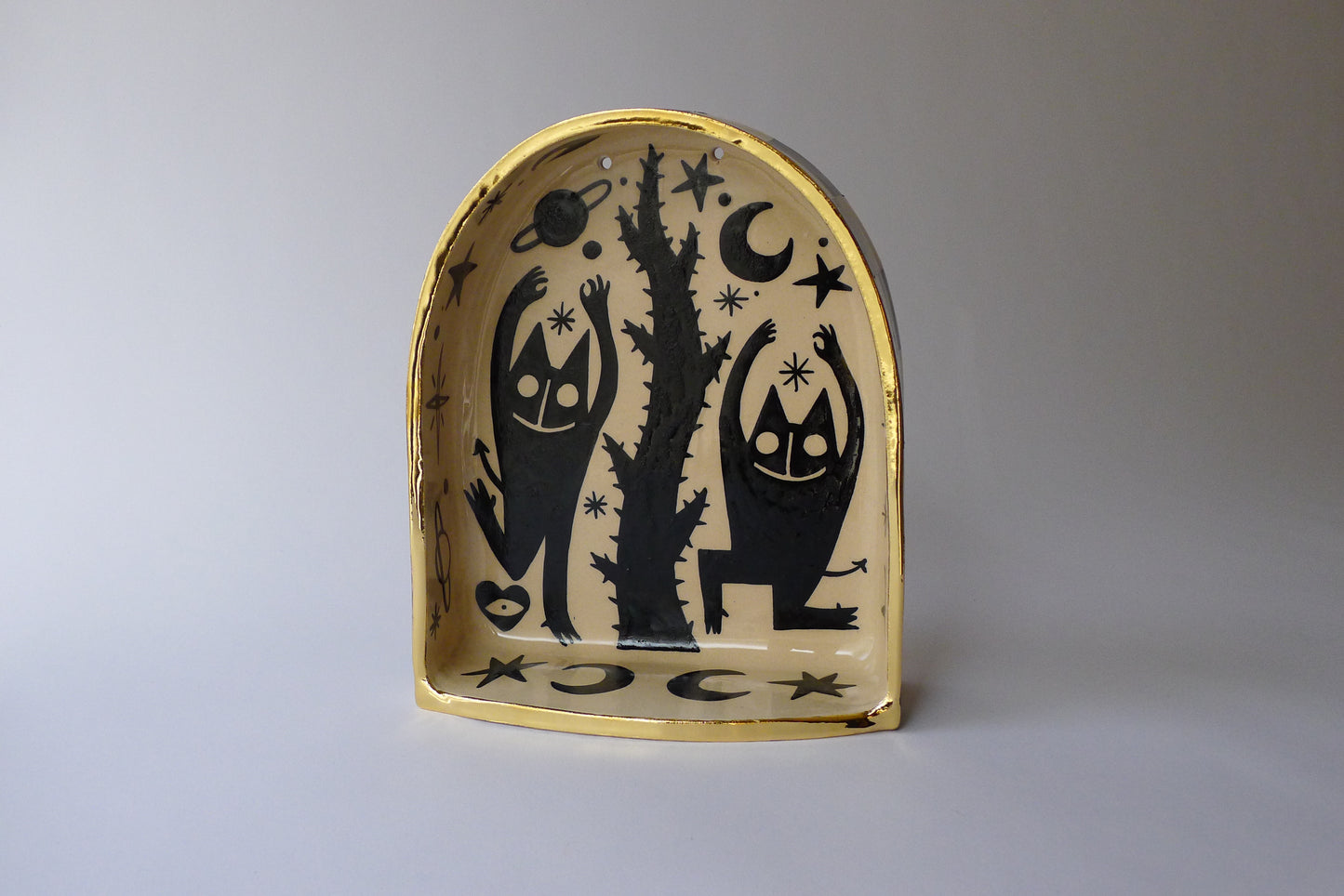 Magic dance happy daemons ceramic shrine
