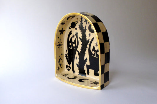Magic dance happy daemons ceramic shrine