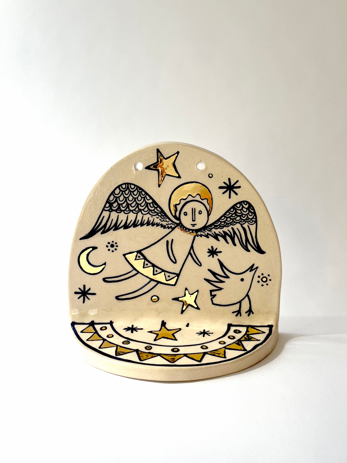 Guardian angel ceramic shrine
