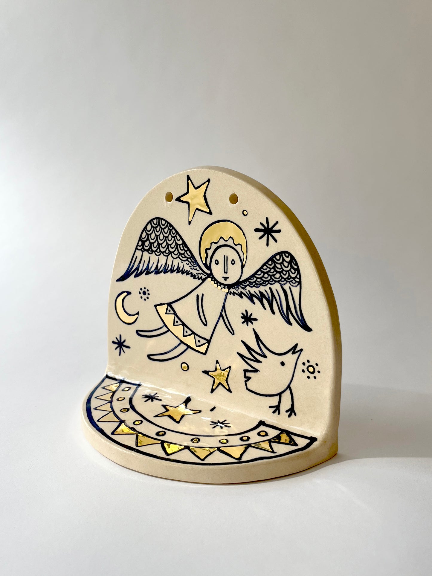 Guardian angel ceramic shrine