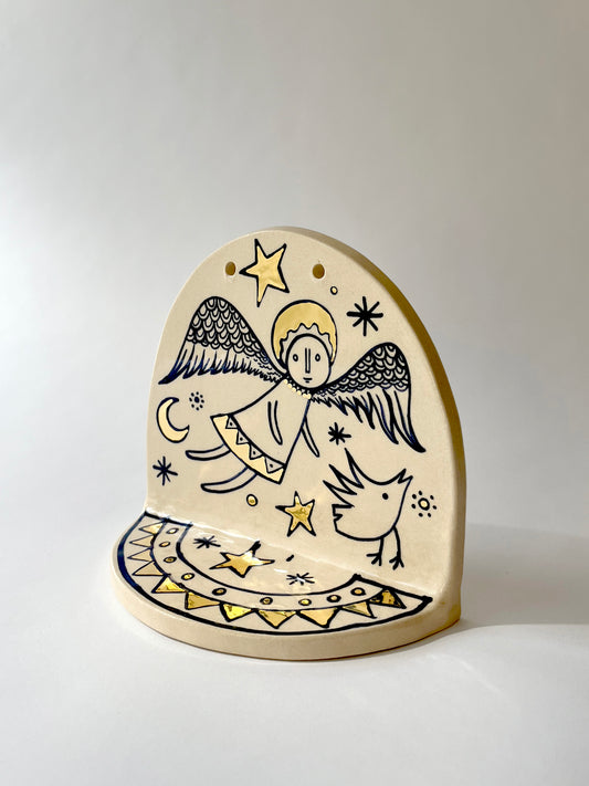 Guardian angel ceramic shrine