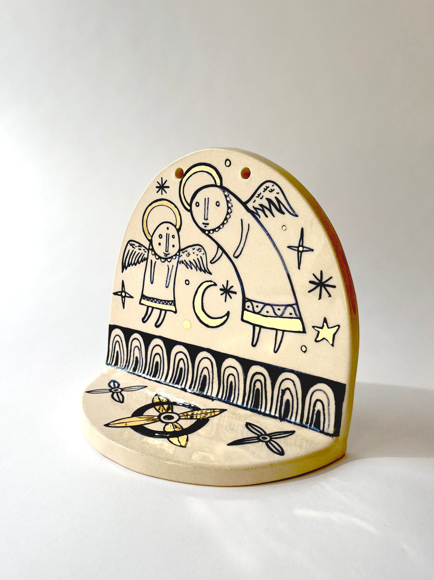 Guardian angel ceramic shrine