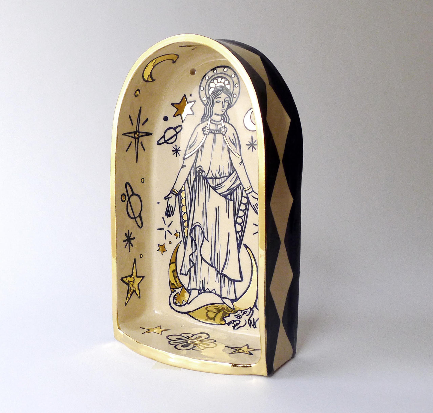 altar de cerámica de santa Mariña/santa Margarita 