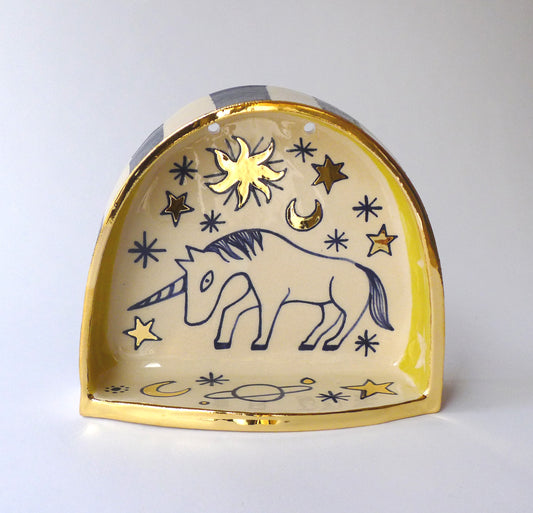 Santuario de cerámica de unicornio 
