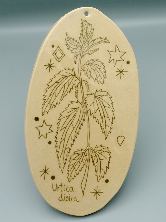 Nettle ceramic charm